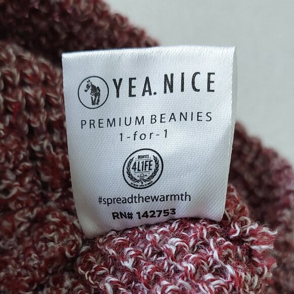 Yea.Nice Burgandy Beanie OSFM - Picture 3 of 4